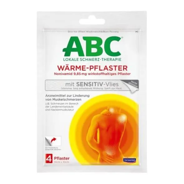 ABC Wärme-Pflaster sensitive-Vlies Hansaplast med 4 St