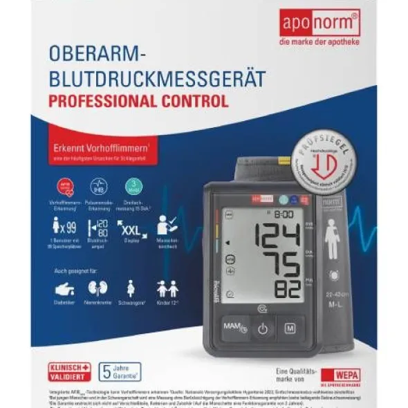 APONORM Blutdruckmessgerät Prof.Control Oberarm 1 St