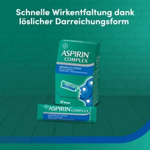 ASPIRIN Complex Granulat-Sticks 500 mg/30 mg 10 St