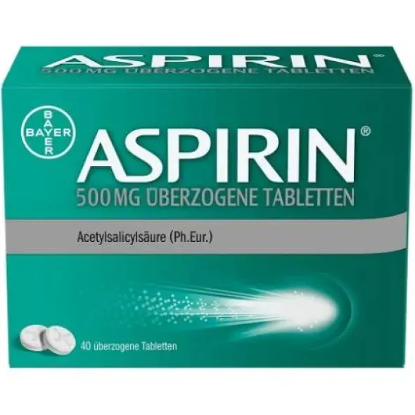 ASPIRIN 500 mg überzogene Tabletten 40 St