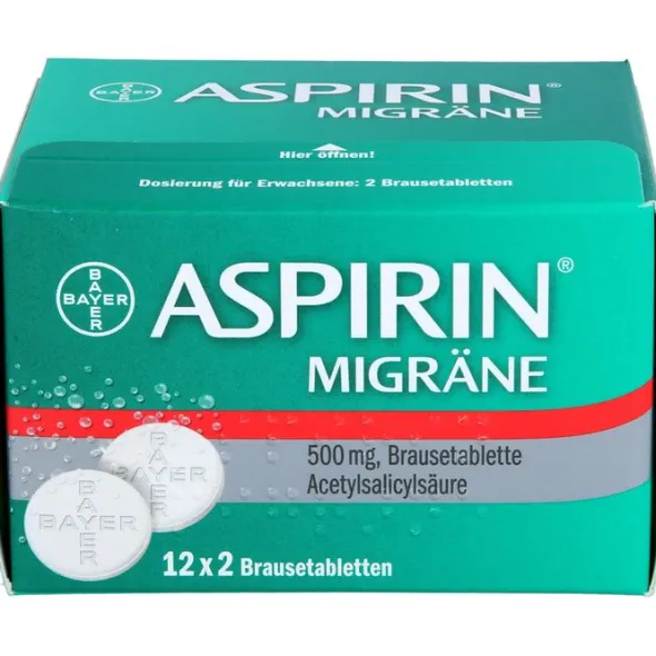 ASPIRIN MIGRÄNE 500 mg Brausetabletten 24 St