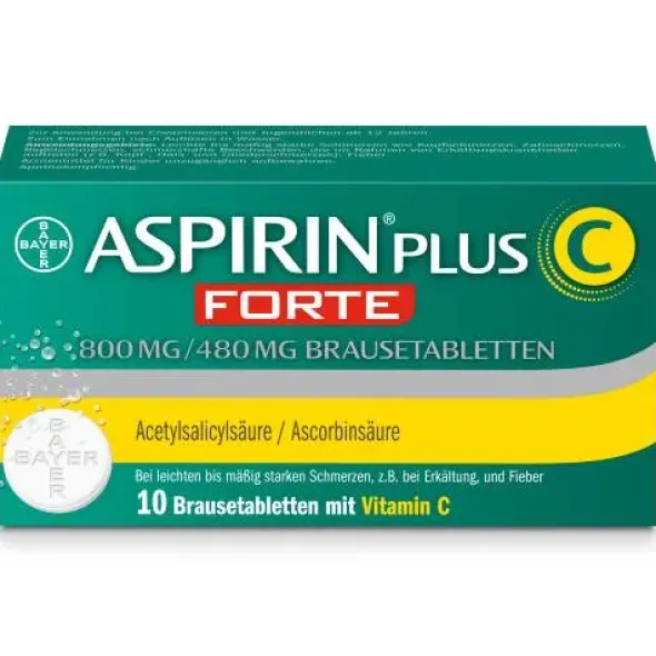 ASPIRIN plus C forte 800 mg/480 mg Brausetabletten 10 St