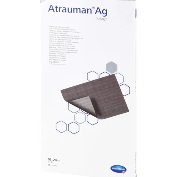 ATRAUMAN Ag 10x20 cm steril Kompressen 10 St