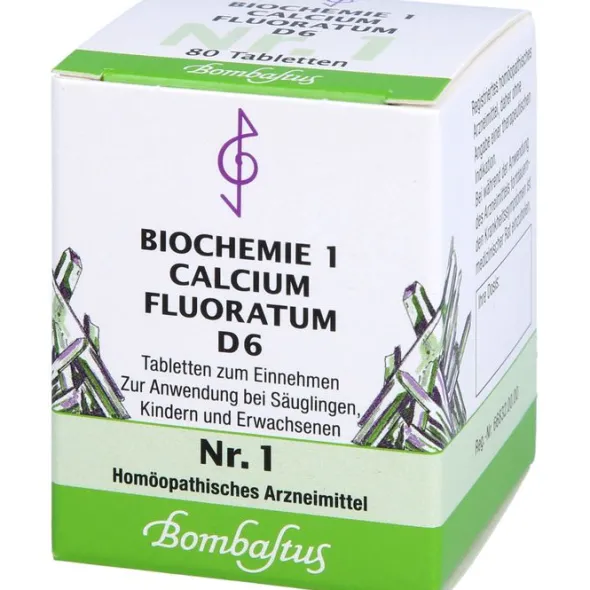 BIOCHEMIE 1 Calcium fluoratum D 6 Tabletten 80 St