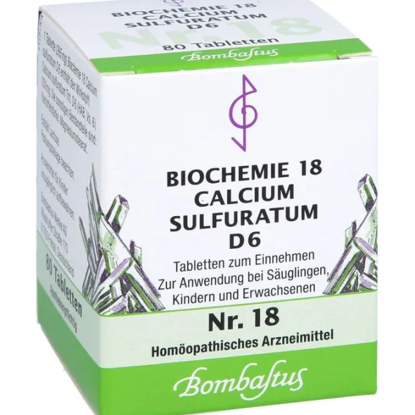 BIOCHEMIE 18 Calcium sulfuratum D 6 Tabletten 80 St