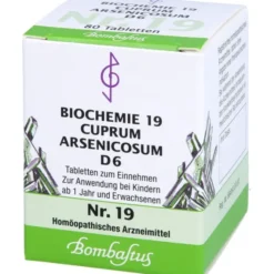 BIOCHEMIE 19 Cuprum arsenicosum D 6 Tabletten 80 St