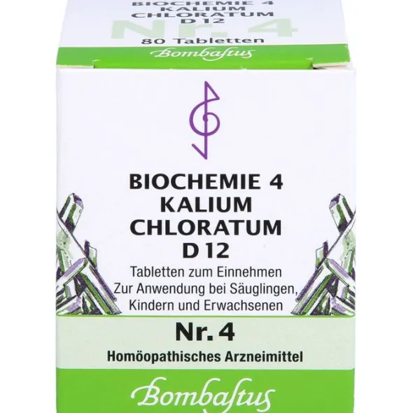 BIOCHEMIE 4 Kalium chloratum D 12 Tabletten 80 St