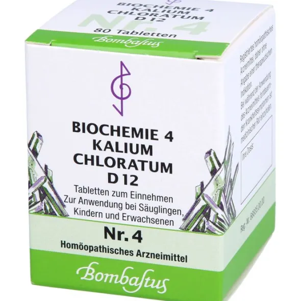 BIOCHEMIE 4 Kalium chloratum D 12 Tabletten 80 St