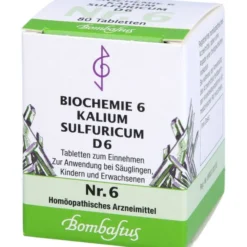 BIOCHEMIE 6 Kalium sulfuricum D 6 Tabletten 80 St