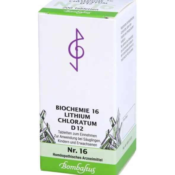 BIOCHEMIE 16 Lithium chloratum D 12 Tabletten 200 St