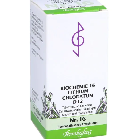 BIOCHEMIE 16 Lithium chloratum D 12 Tabletten 200 St