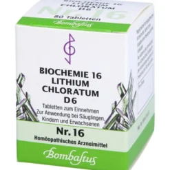BIOCHEMIE 16 Lithium chloratum D 6 Tabletten 80 St