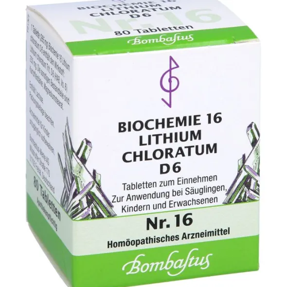 BIOCHEMIE 16 Lithium chloratum D 6 Tabletten 80 St