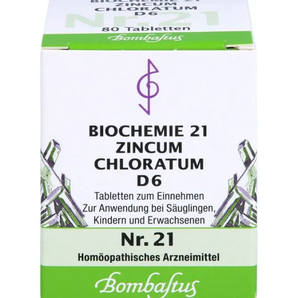 BIOCHEMIE 21 Zincum chloratum D 6 Tabletten 80 St