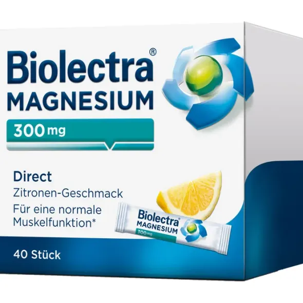 BIOLECTRA Magnesium 300 mg Direct Zitrone Sticks 40 St