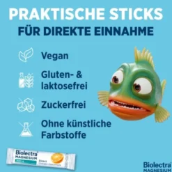 BIOLECTRA Magnesium 300 mg Direct Orange Sticks 60 St