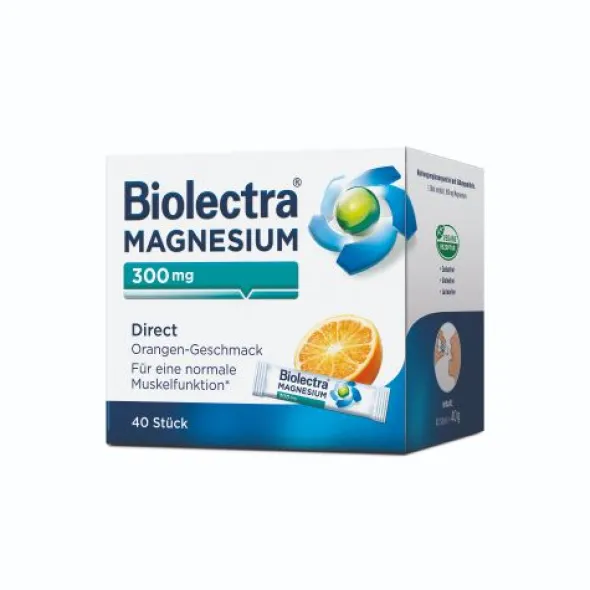 BIOLECTRA Magnesium 300 mg Direct Orange Sticks 40 St