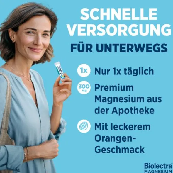 BIOLECTRA Magnesium 300 mg Direct Orange Sticks 40 St