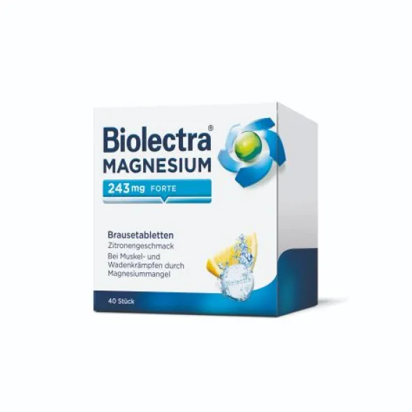 BIOLECTRA Magnesium 243 mg forte Zitrone Br.-Tabl. 40 St