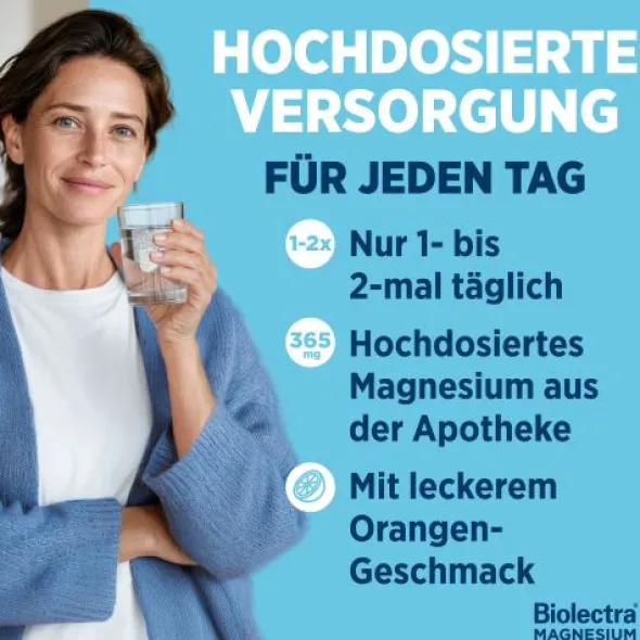 BIOLECTRA Magnesium 365 mg fortissimum Orange 40 St