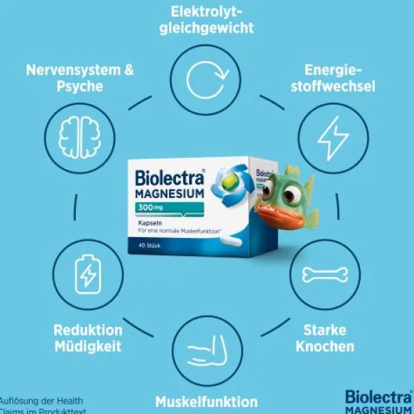 BIOLECTRA Magnesium 300 mg Kapseln 100 St