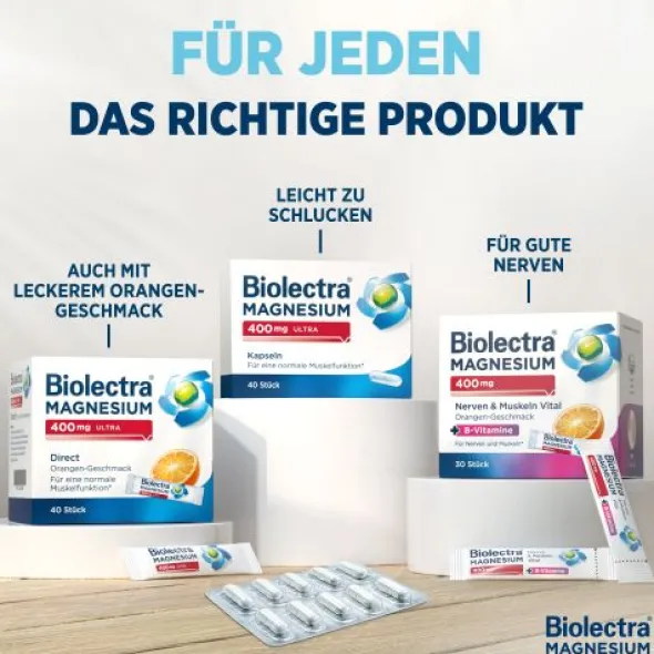 BIOLECTRA Magnesium 400 mg ultra Direct Zitrone 40 St