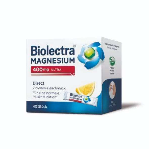 BIOLECTRA Magnesium 400 mg ultra Direct Zitrone 40 St