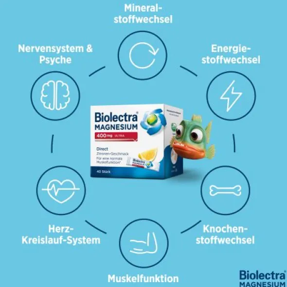 BIOLECTRA Magnesium 400 mg ultra Direct Zitrone 40 St