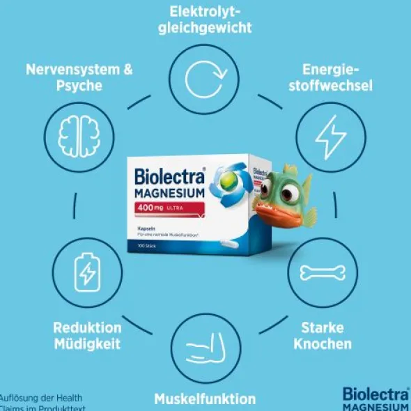 BIOLECTRA Magnesium 400 mg ultra Kapseln 100 St