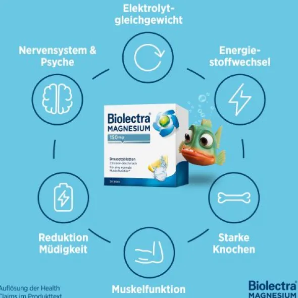 BIOLECTRA Magnesium 150 mg Zitrone Brausetabletten 40 St