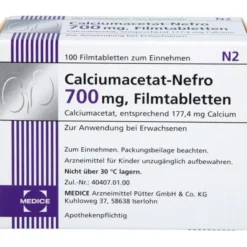 CALCIUMACETAT NEFRO 700 mg Filmtabletten 100 St