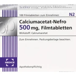 CALCIUMACETAT NEFRO 500 mg Filmtabletten 100 St