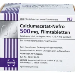 CALCIUMACETAT NEFRO 500 mg Filmtabletten 200 St