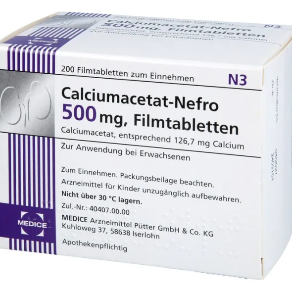 CALCIUMACETAT NEFRO 500 mg Filmtabletten 200 St