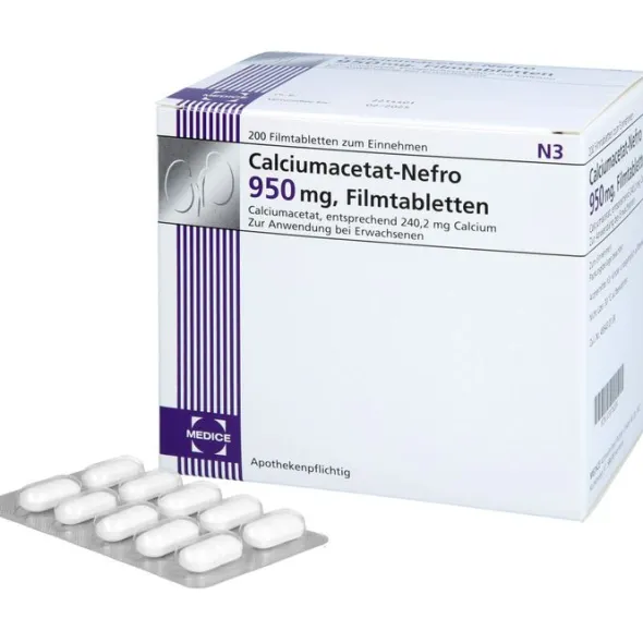 CALCIUMACETAT NEFRO 950 mg Filmtabletten 200 St