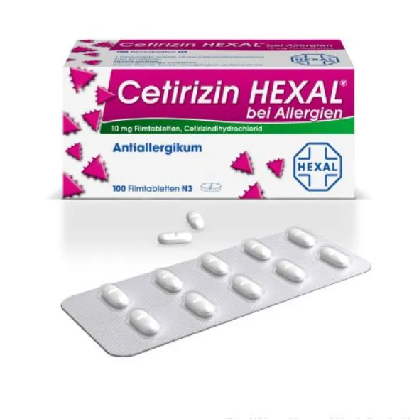 CETIRIZIN HEXAL Filmtabletten bei Allergien 100 St