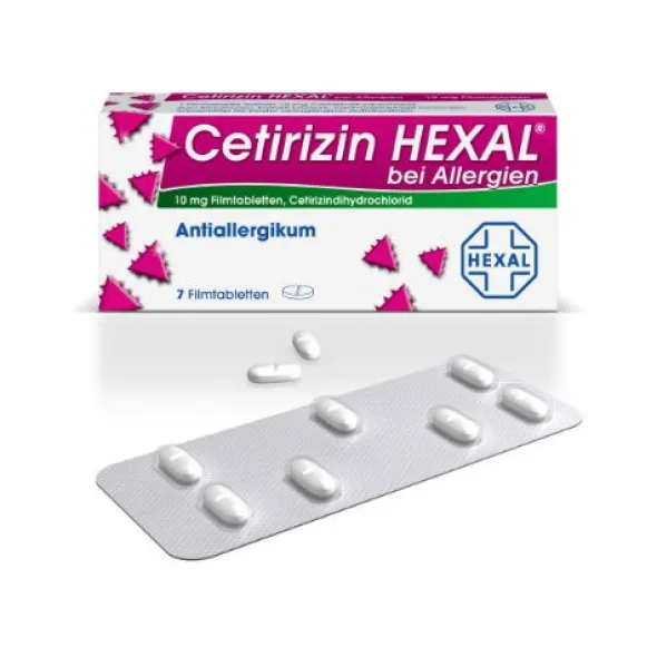 CETIRIZIN HEXAL Filmtabletten bei Allergien 7 St