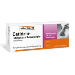 CETIRIZIN-ratiopharm bei Allergien 10 mg Filmtabl. 20 St