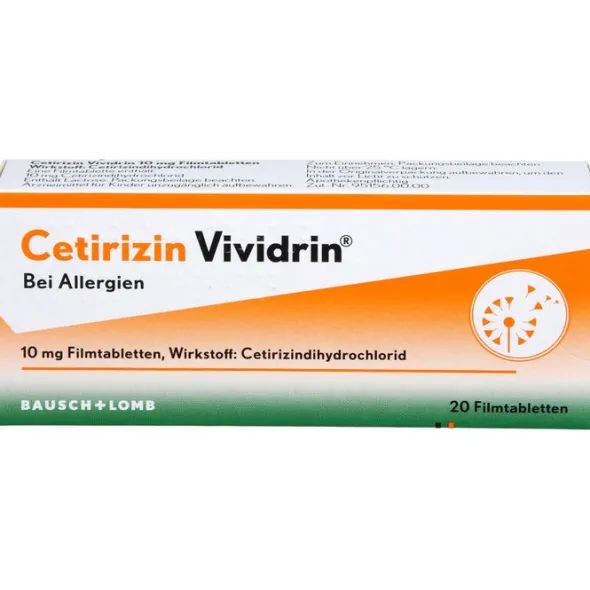 CETIRIZIN Vividrin 10 mg Filmtabletten 20 St
