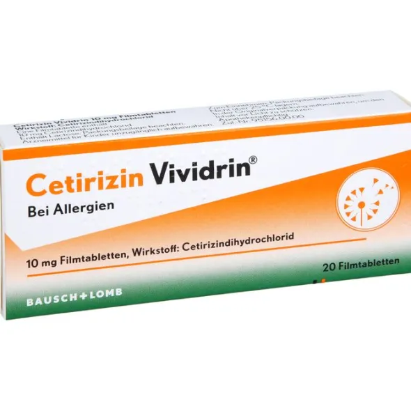 CETIRIZIN Vividrin 10 mg Filmtabletten 20 St