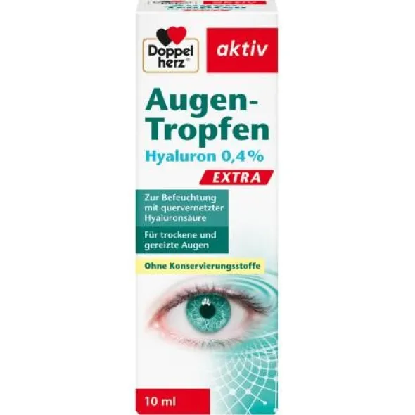 DOPPELHERZ Augen-Tropfen Hyaluron 0,4% Extra 10 ml