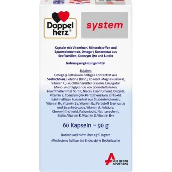 DOPPELHERZ A-Z+Omega-3 all-in-one system Kapseln 60 St