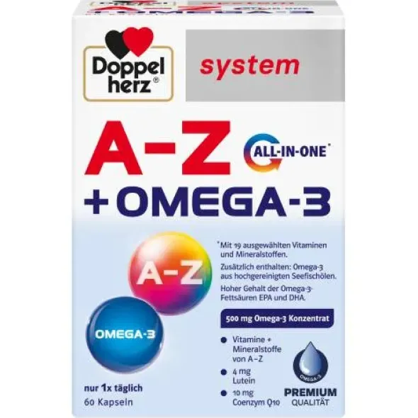 DOPPELHERZ A-Z+Omega-3 all-in-one system Kapseln 60 St