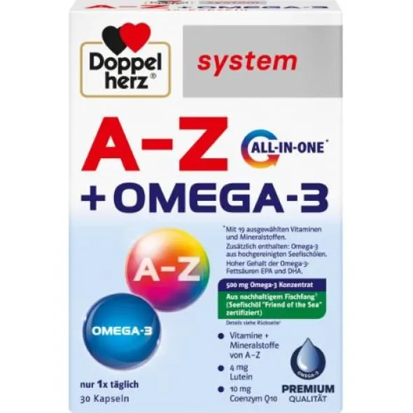 DOPPELHERZ A-Z+Omega-3 all-in-one system Kapseln 30 St