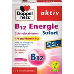 DOPPELHERZ B12 Energie Sofort Schmelztabletten 30 St