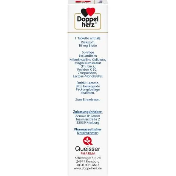 DOPPELHERZ Biotin 10 mg Tabletten 120 St