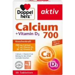 DOPPELHERZ Calcium 700+Vitamin D3 Tabletten 30 St