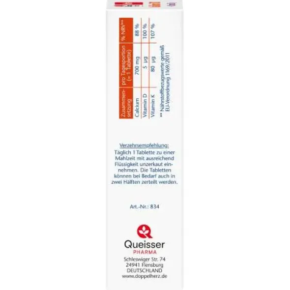 DOPPELHERZ Calcium 700+Vitamin D3 Tabletten 30 St