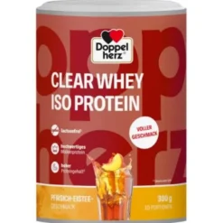 DOPPELHERZ Clear Whey Iso Protein Pfirsich-Eistee 300 g