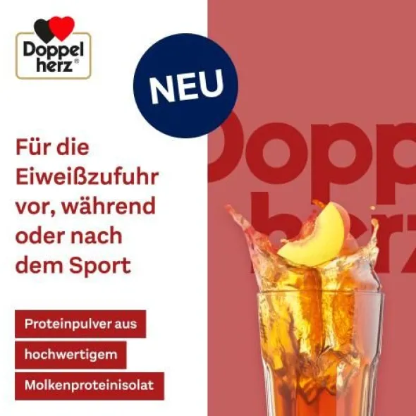 DOPPELHERZ Clear Whey Iso Protein Pfirsich-Eistee 300 g